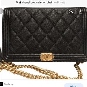 Chanel boy bag wallet on a chain